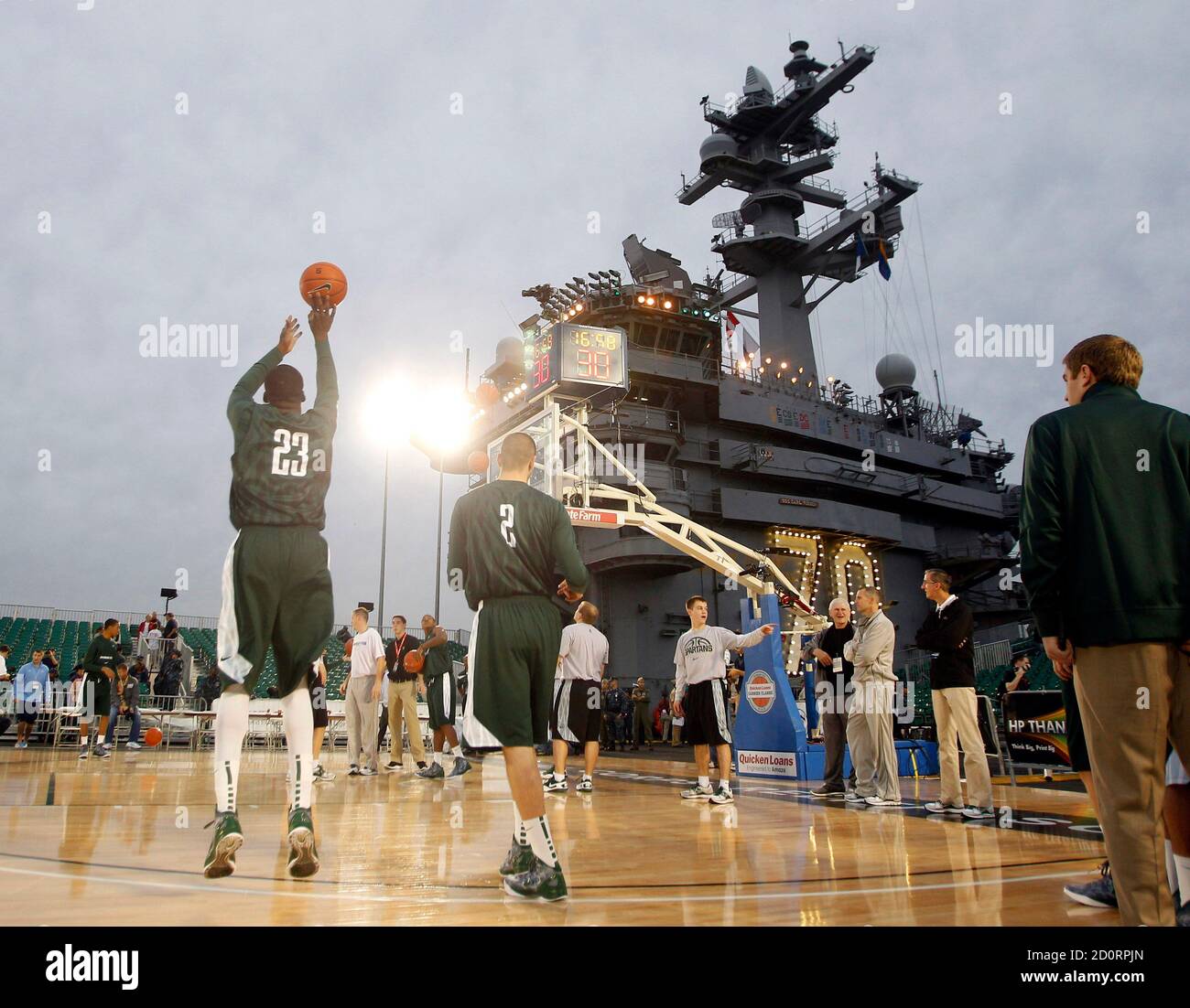 Basketball On An Aircraft Carrier