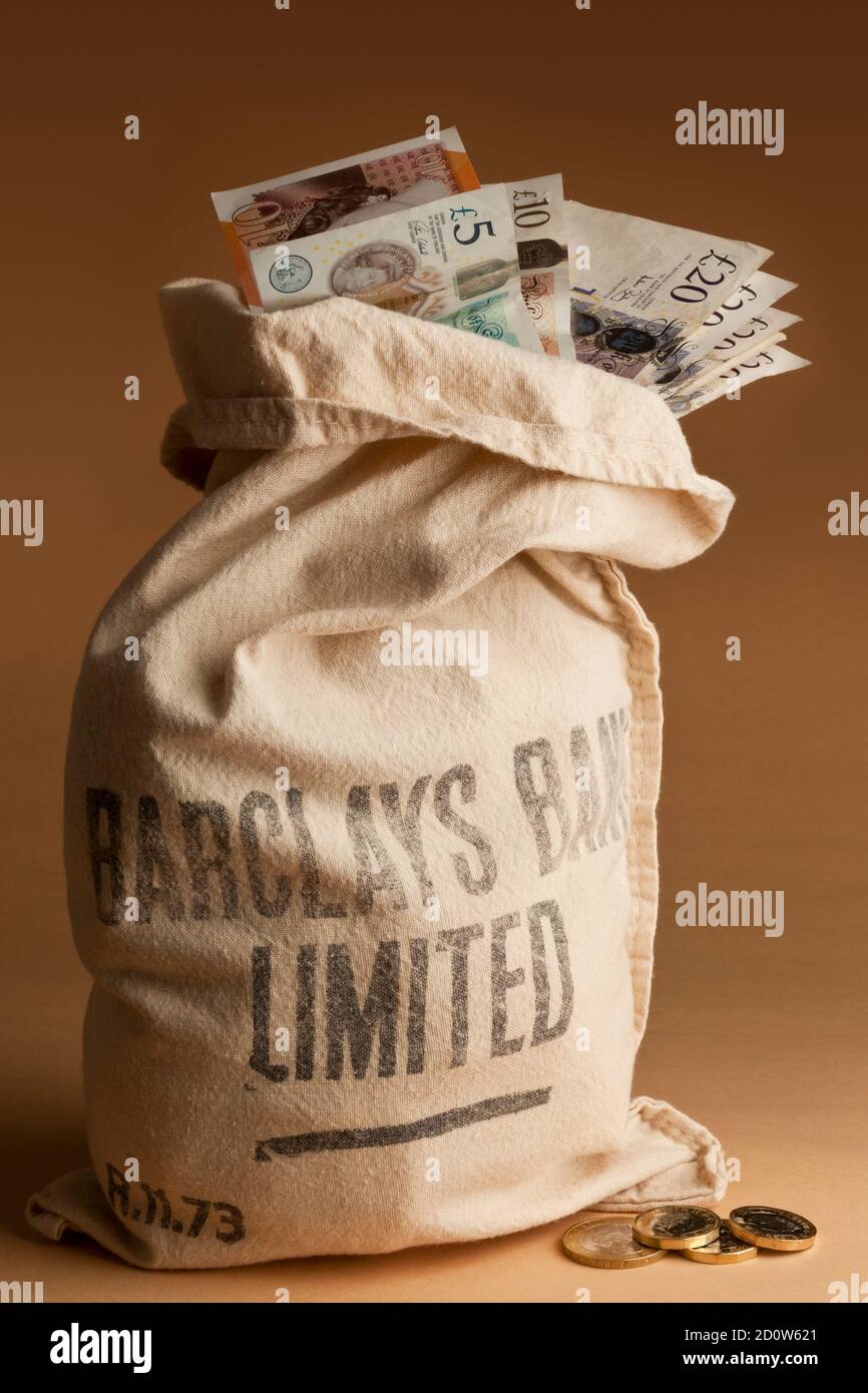 Bolsa de dinero de Barclays Bank Limited Fotografía de stock - Alamy