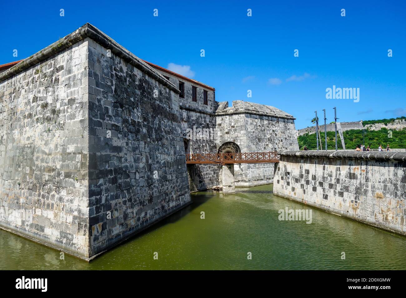 La Habana, Cuba: Vista del Castillo de la Real Fuerza. Foto de stock