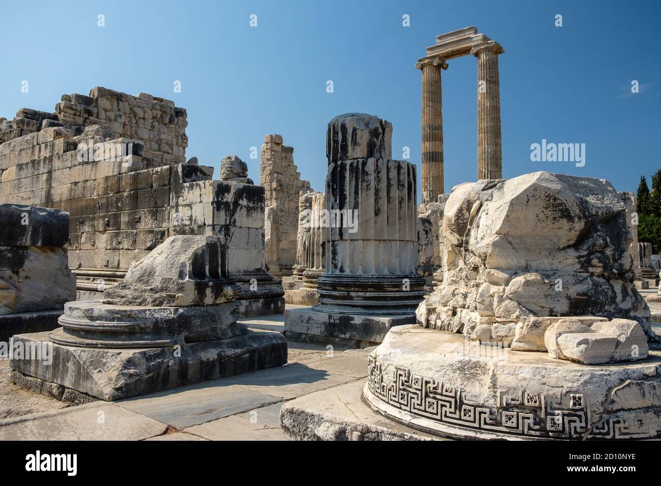Magníficas ruinas del Templo de Apolo y Oráculo de Didyama en Turquía Foto de stock