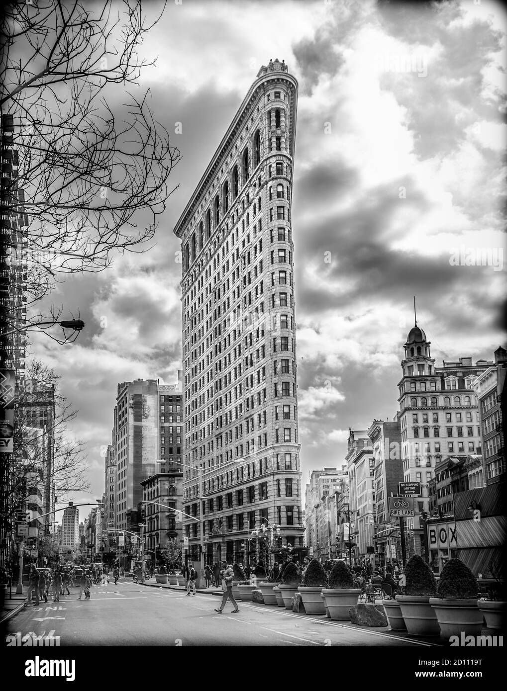 El emblemático edificio Flatiron en la ciudad de Nueva York, Nueva York, Estados Unidos Foto de stock