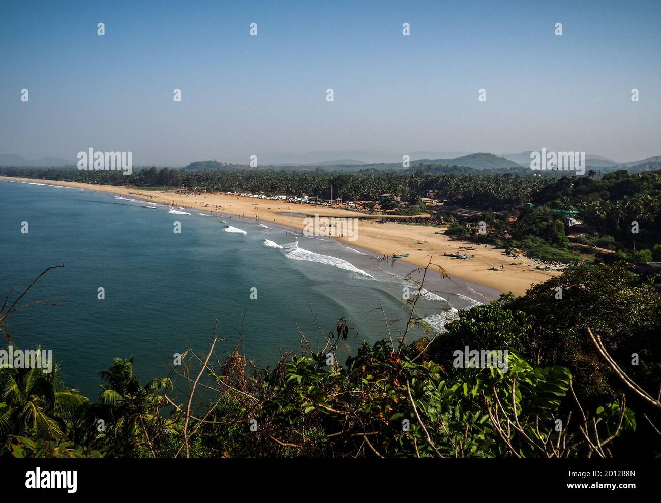 Vista de ensueño a las colinas y playas de Gokarna, Karnataka, India. Foto de stock