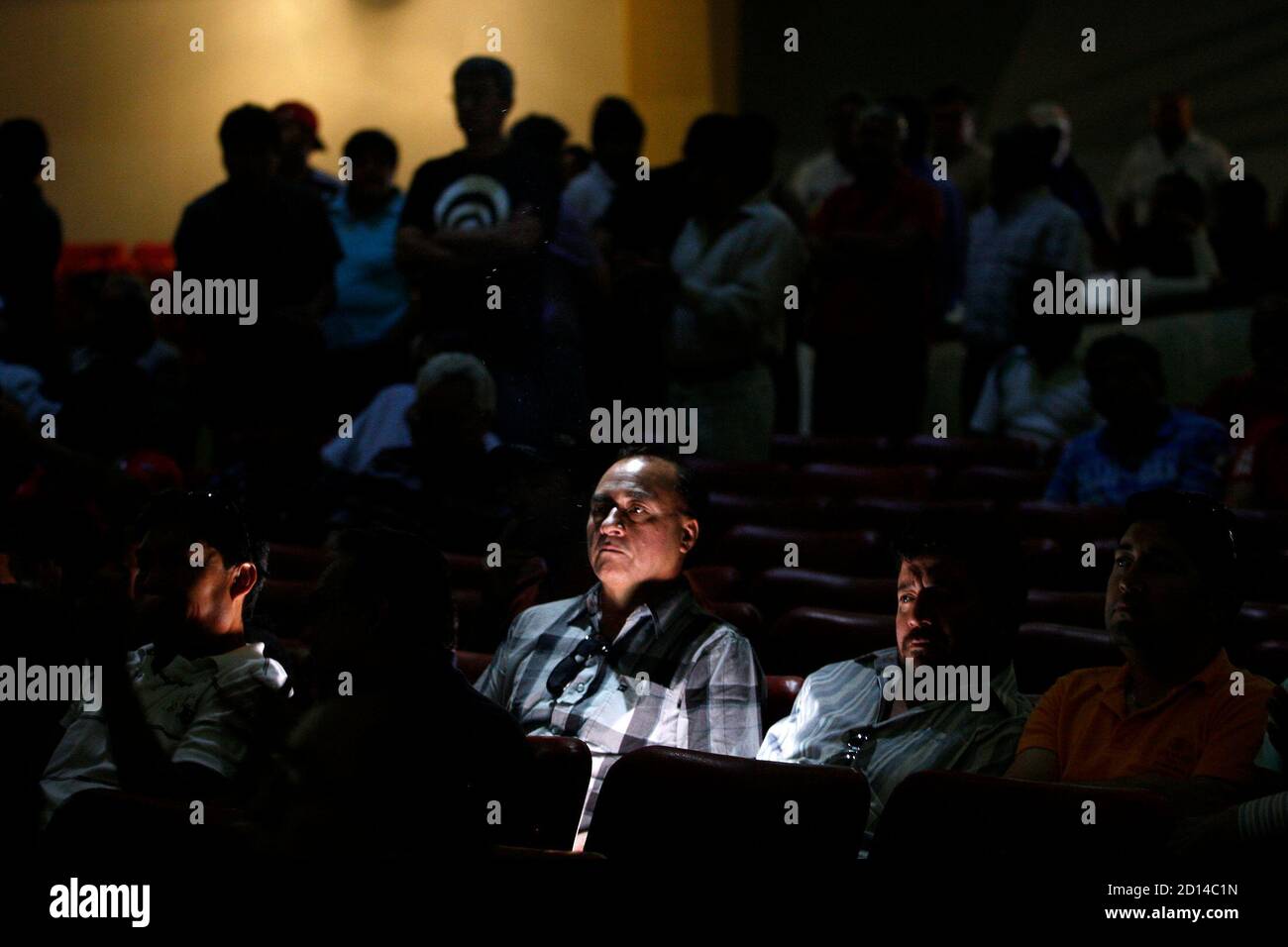 Workers at Chile's giant Chuquicamata copper mine attend a general