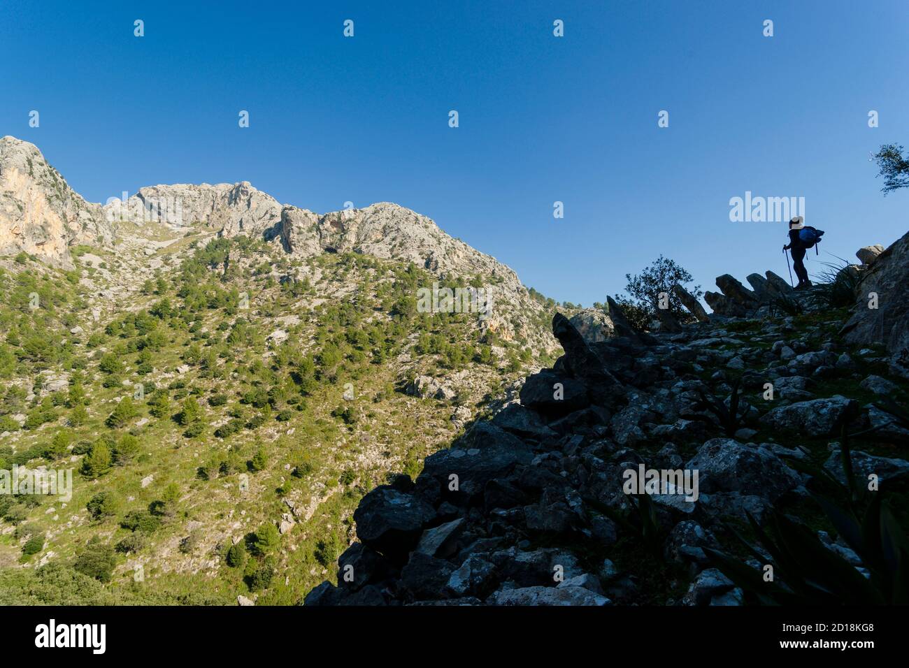 Puig de Sa Cova Des Carboner, 842 metros, sierra de Tramuntana, mallorca, islas baleares, españa, europa Foto de stock