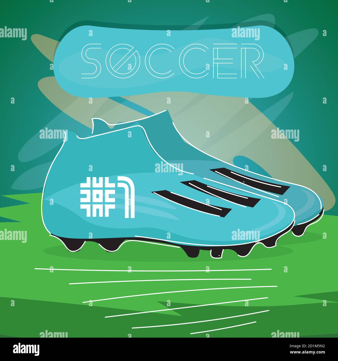 Dibujo de un zapato de fútbol. Uniforme de fútbol- Vector Imagen Vector de  stock - Alamy
