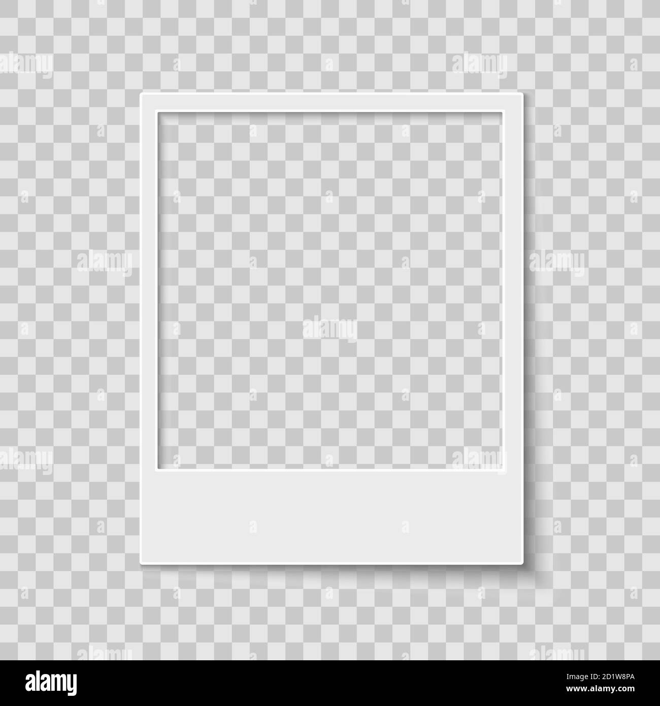 Marco de fotos vacío sobre fondo transparente. Marco en blanco para su  proyecto. Ilustración vectorial. EPS 10 Imagen Vector de stock - Alamy