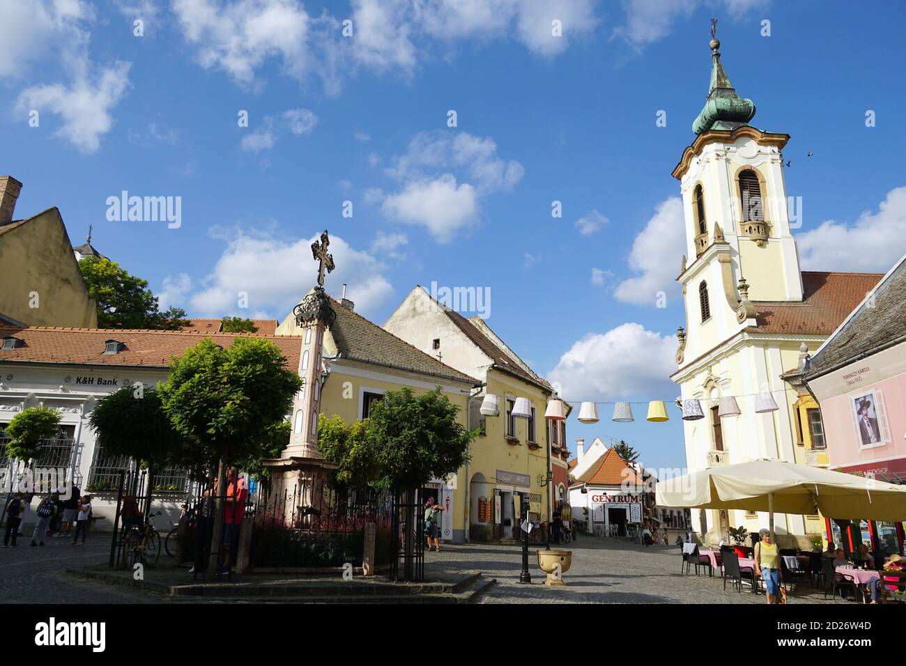 Plaza principal, Szentendre, Condado de Pest, Hungría, Magyarprszág, Europa Foto de stock