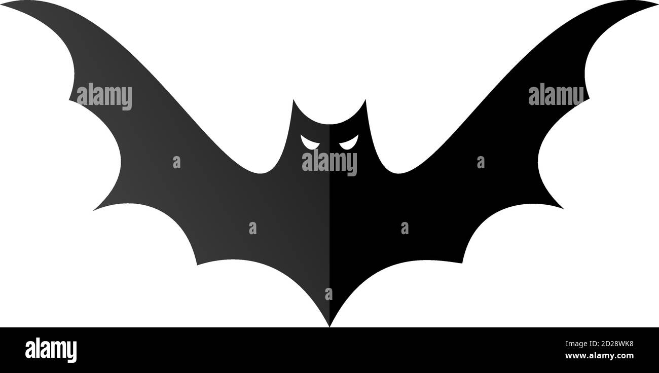 Halloween mano dibujo murciélago negro aislado sobre fondo blanco. Siluetas  de murciélagos Imagen Vector de stock - Alamy