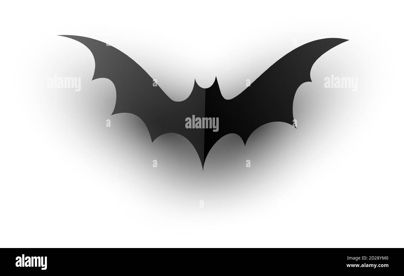 Halloween mano dibujo murciélago negro aislado sobre fondo blanco. Siluetas  de murciélagos . Ilustración vectorial Imagen Vector de stock - Alamy