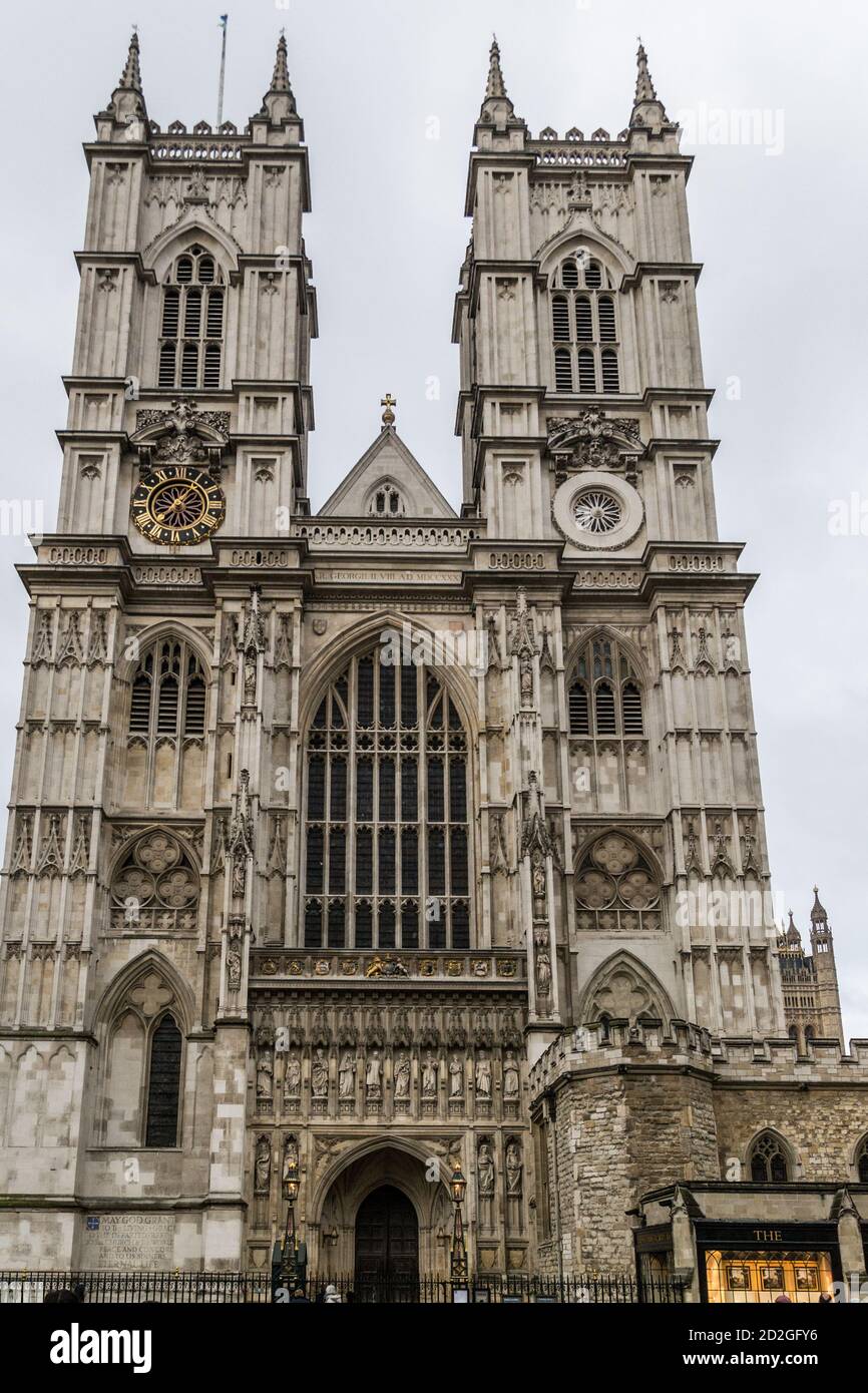 LONDRES, Reino Unido - 27 DE ABRIL de 2018: Iglesia de la Abadía de Westminster en Londres, Reino Unido Foto de stock