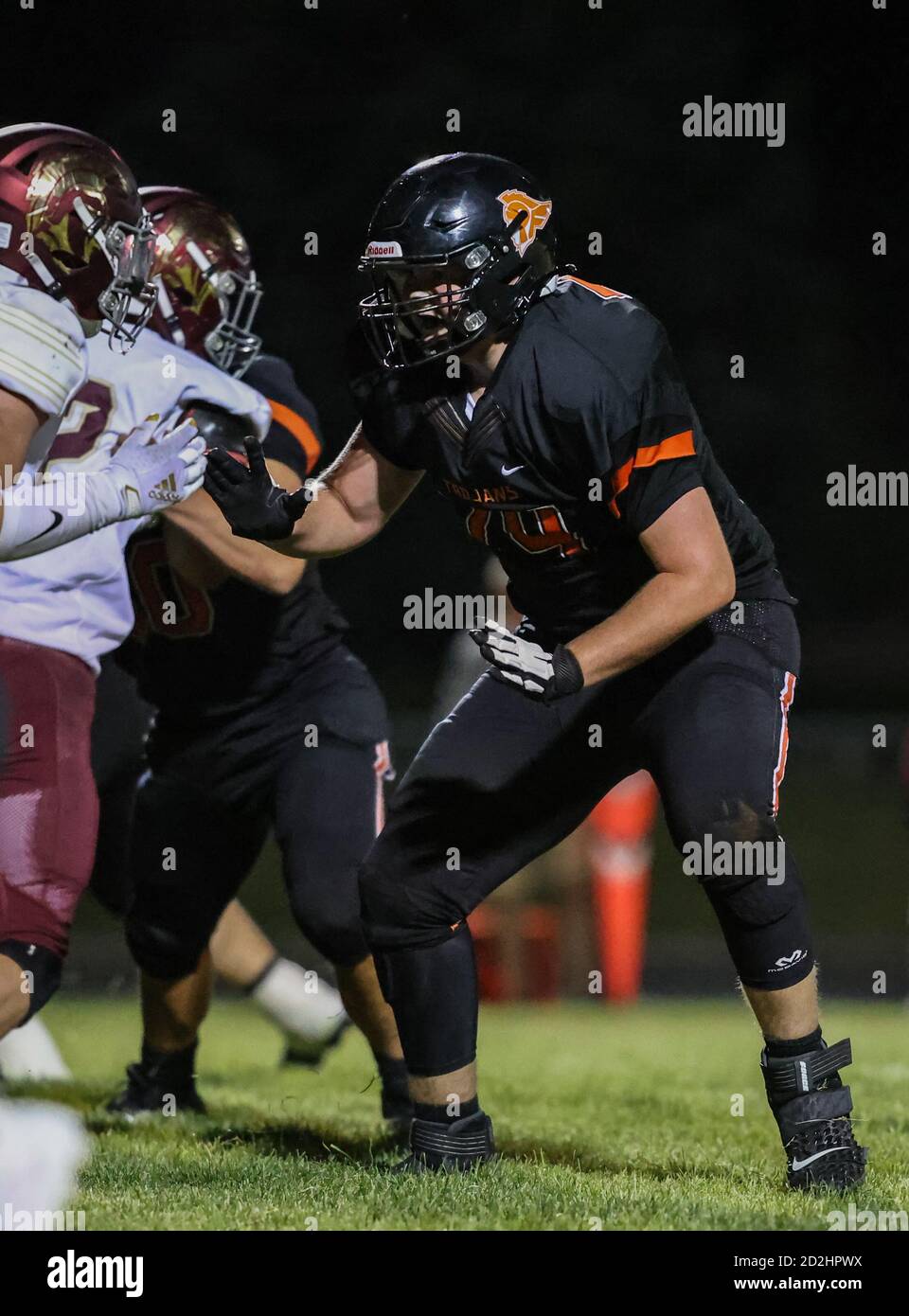 Acción de fútbol con Rigby vs Post Falls High School en Post Falls