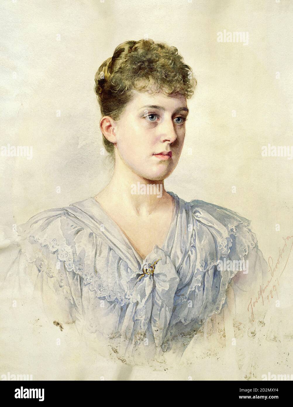 Swoboda Josefine - Princesa Marie Louise de Schleswig-Holstein - Austriaca Escuela - siglo XIX Foto de stock