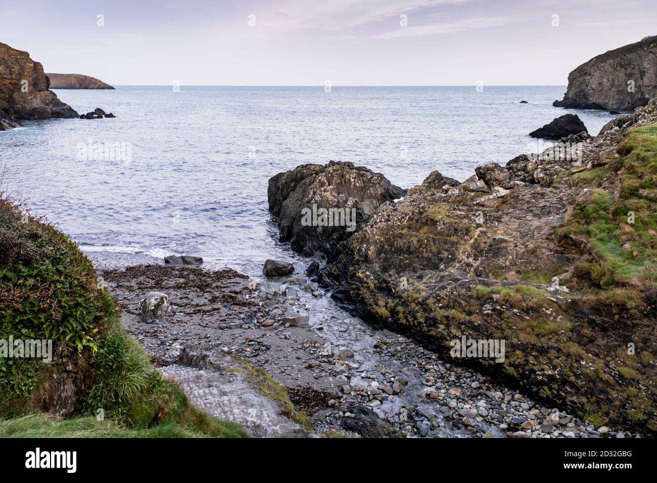 Aber Draw Bay, Trefin, Pembrokeshire, Gales, Reino Unido Foto de stock