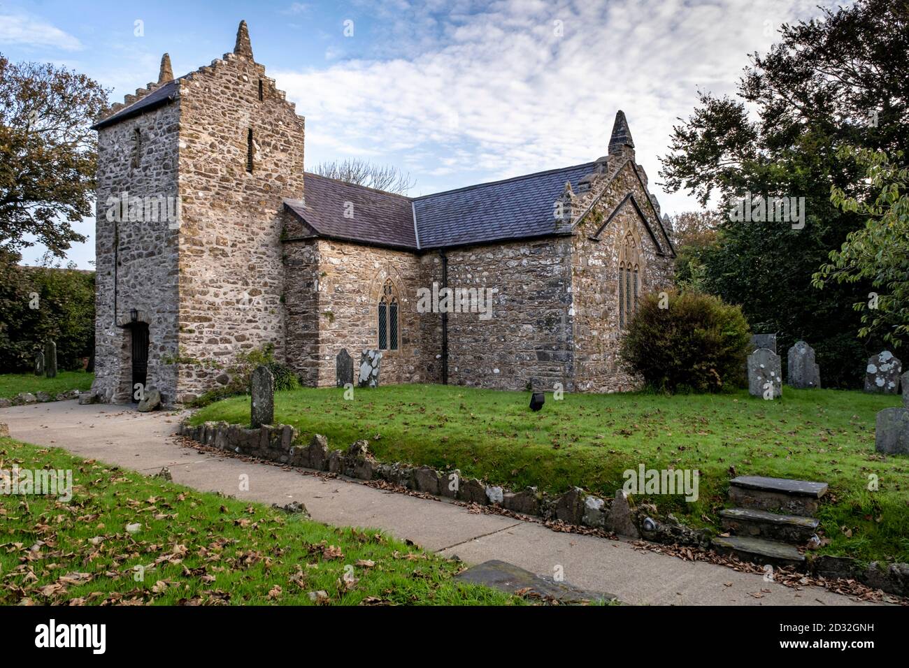 Iglesia de St Rhian, Llanrhian, Pembrokeshire, Gales, Reino Unido Foto de stock