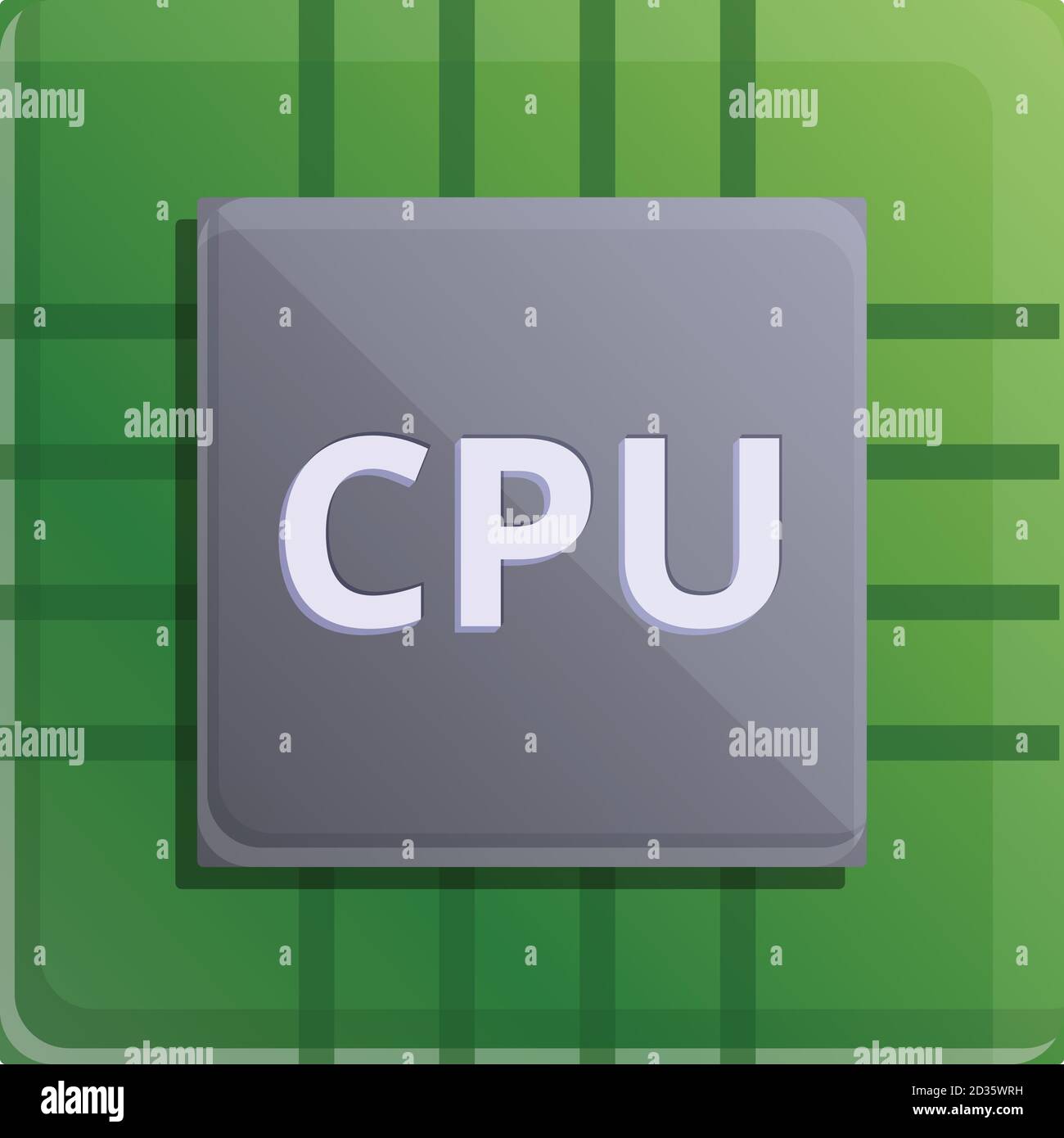 Icono de procesador de CPU. Dibujos animados de procesador de cpu icono  vectorial para diseño web aislado sobre fondo blanco Imagen Vector de stock  - Alamy