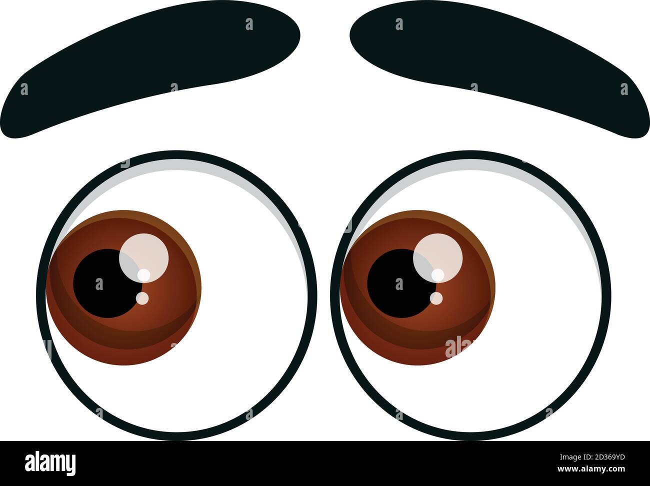 Icono de ojos grandes. Dibujos animados de los ojos grandes vector icono  para el diseño web aislado sobre fondo blanco Imagen Vector de stock - Alamy