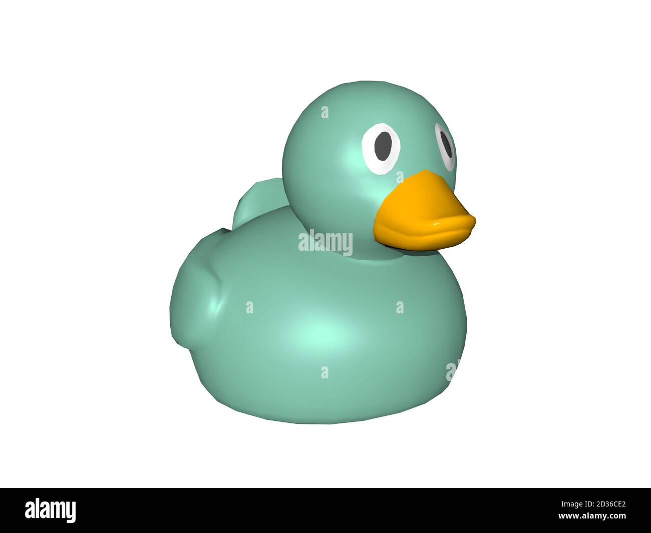 pato de plástico verde en el baño Fotografía de stock - Alamy