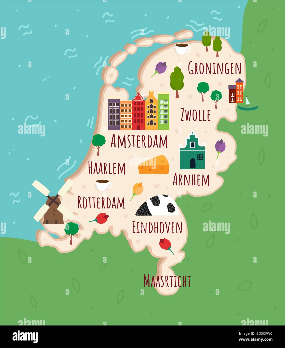Map of haarlem Imágenes vectoriales de stock - Alamy