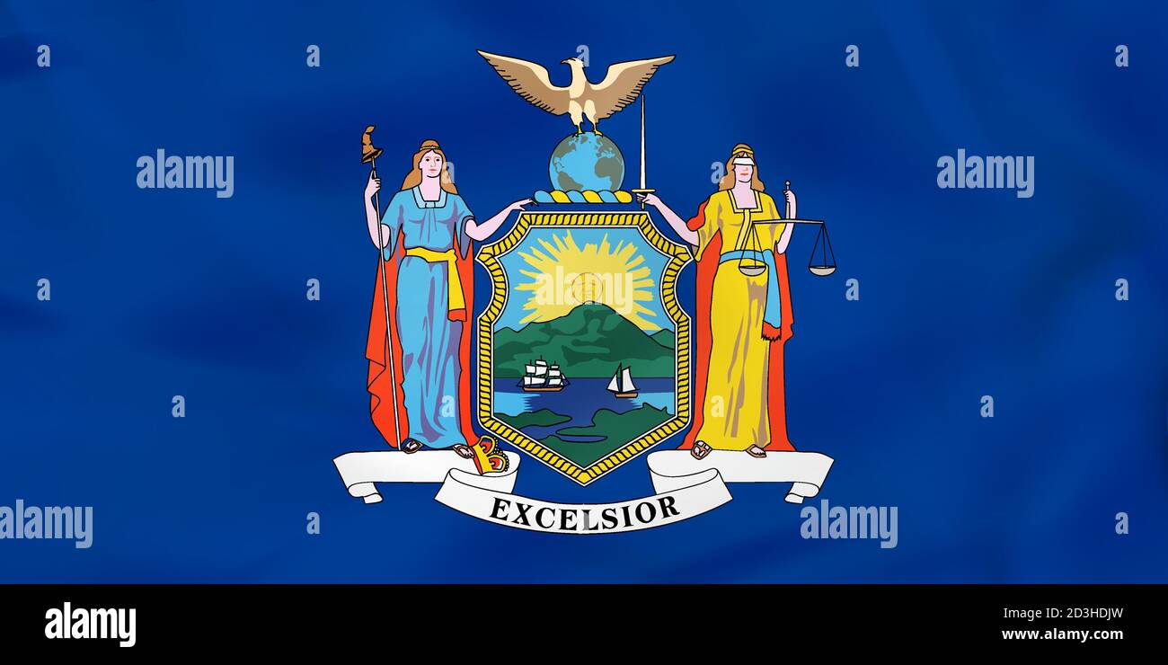 Bandera de nueva York. La bandera del estado de Nueva York fondo
