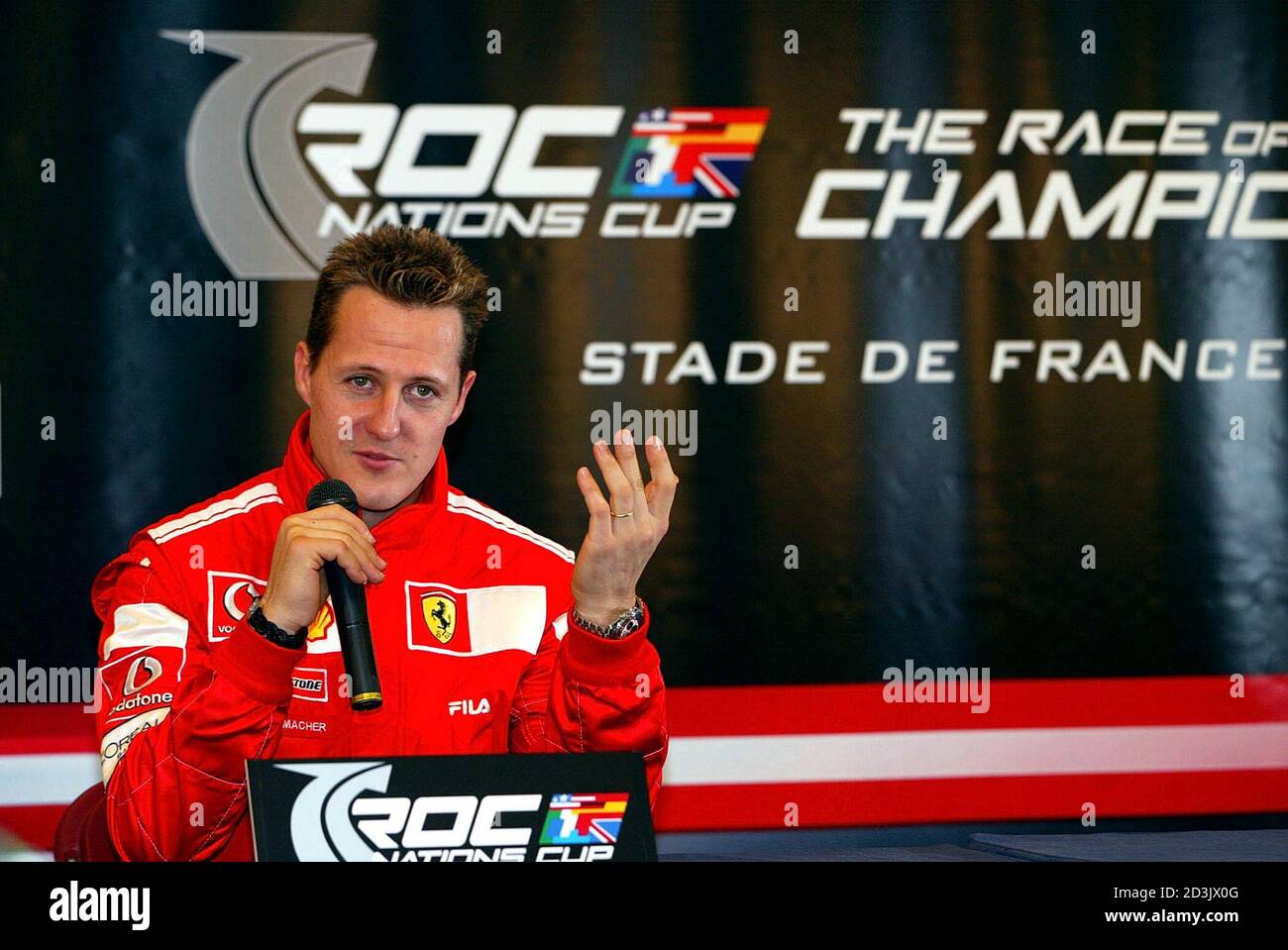 Formula 1 World Champion Michael Schumacher attends a press conference