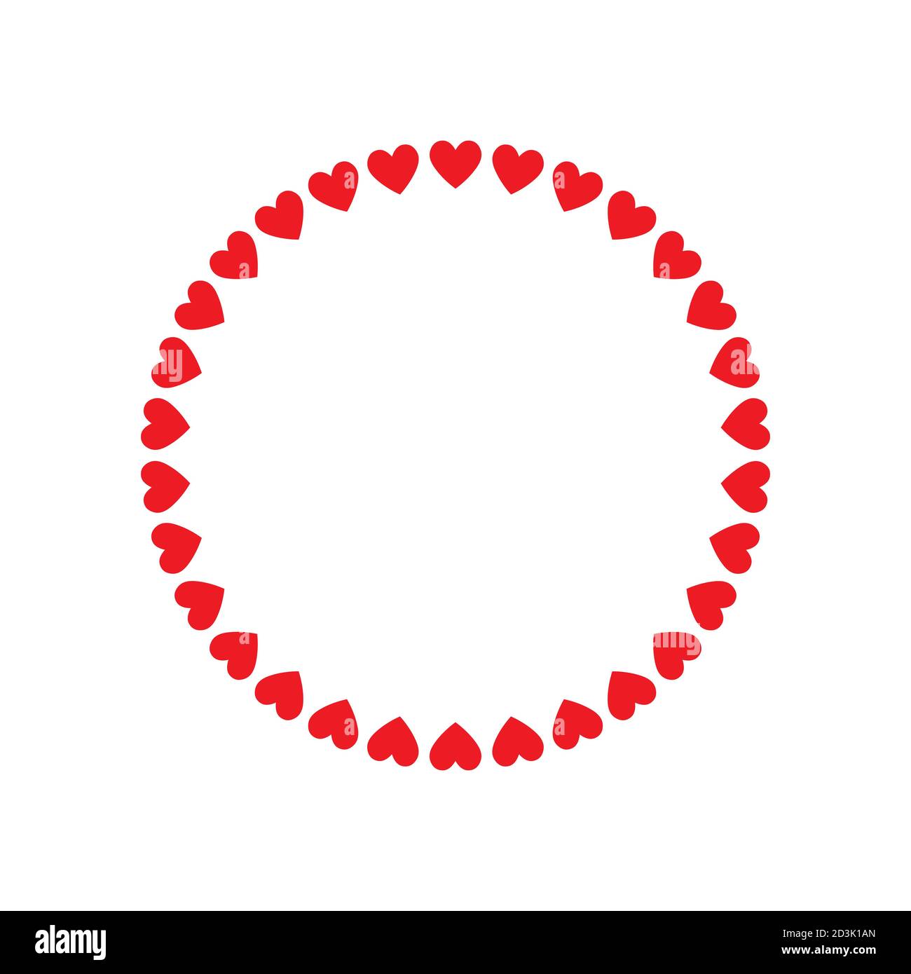 Marco redondo de corazones, vector aislado romántico marcos redondos con  corazones para decorar tarjetas de felicitación, invitaciones de boda  Imagen Vector de stock - Alamy