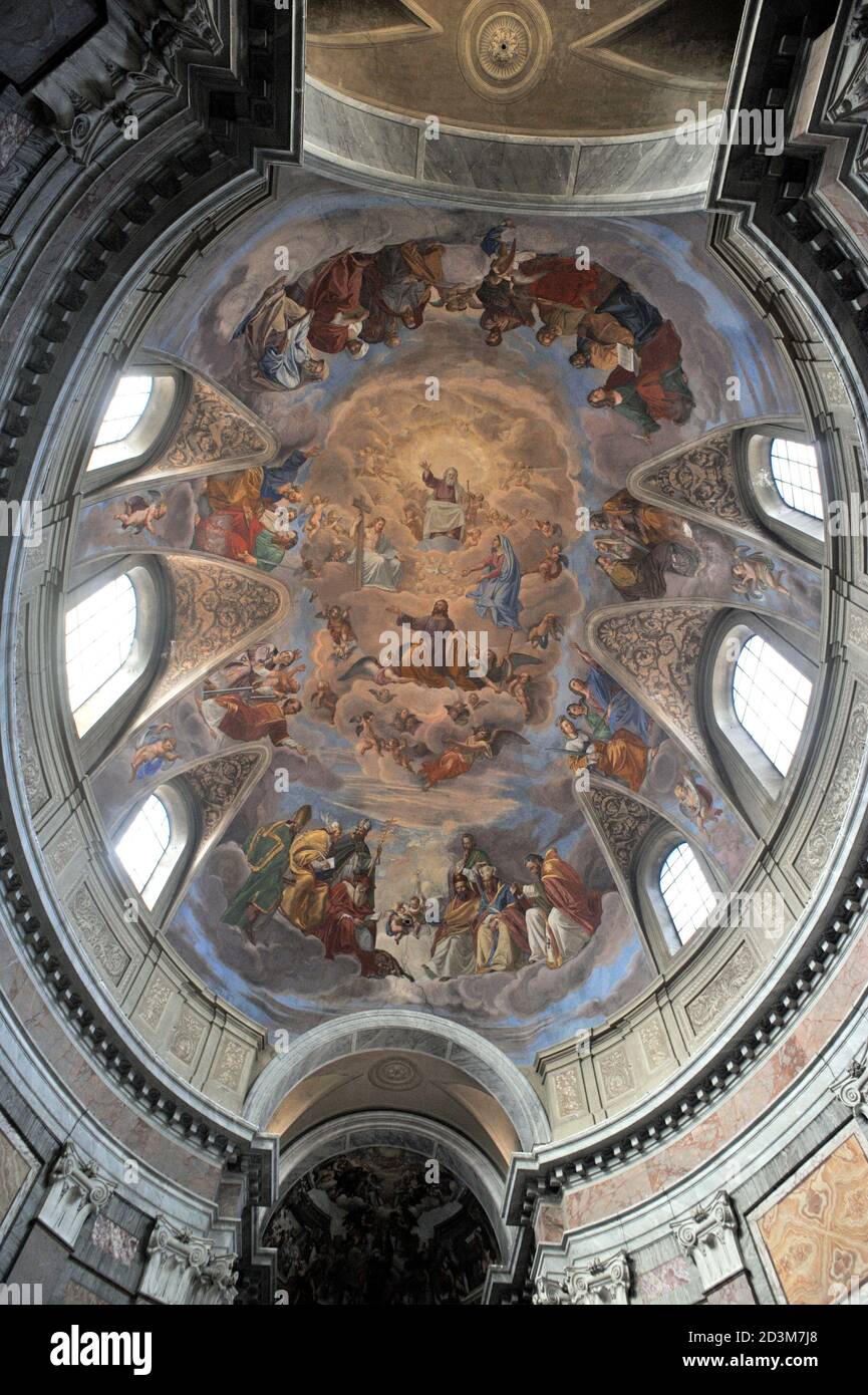 italia, roma, iglesia de san giacomo en augusta, cúpula Foto de stock