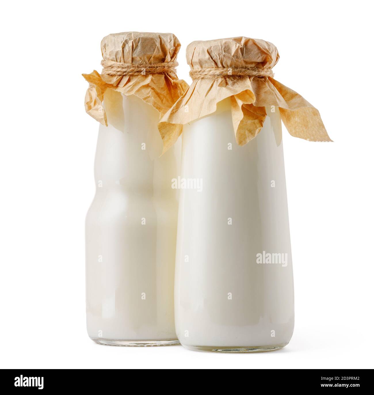 Botella de leche de vidrio aislada sobre fondo blanco Fotografía de stock -  Alamy