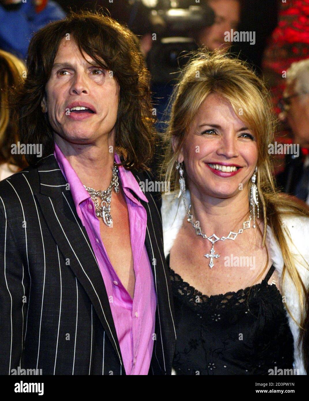 -PHOTO TAKEN 29FEB04- Aerosmith singer Steven Tyler and his wife Teresa
