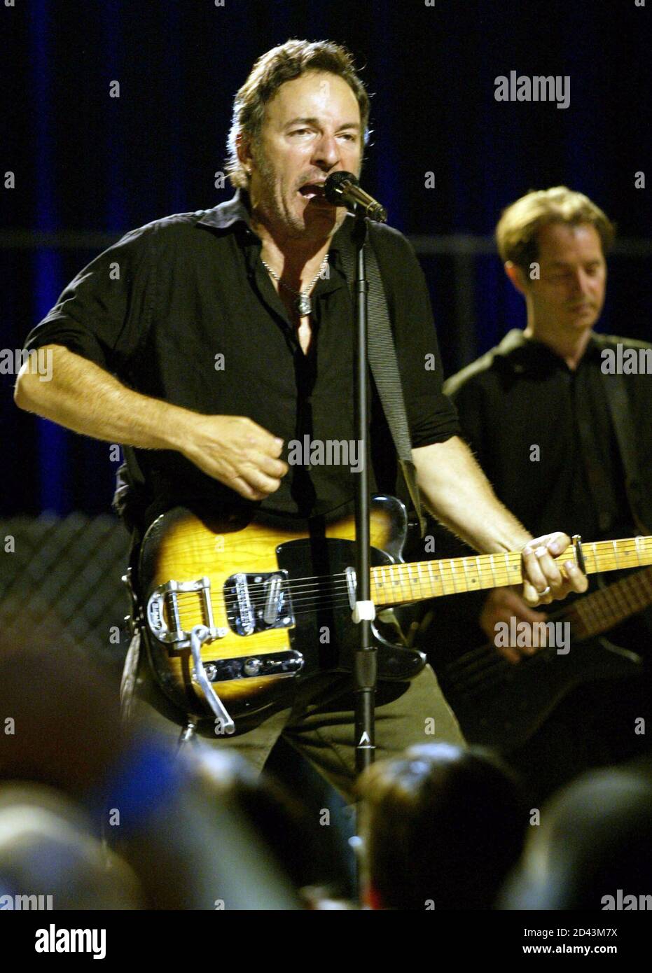 Rock star Bruce Springsteen performs at the Convention Center in Asbury  Park, New Jersey on July 30, 2002 as part of NBC television's "Today Show"  Summer Concert Series. Springsteen played to thousands
