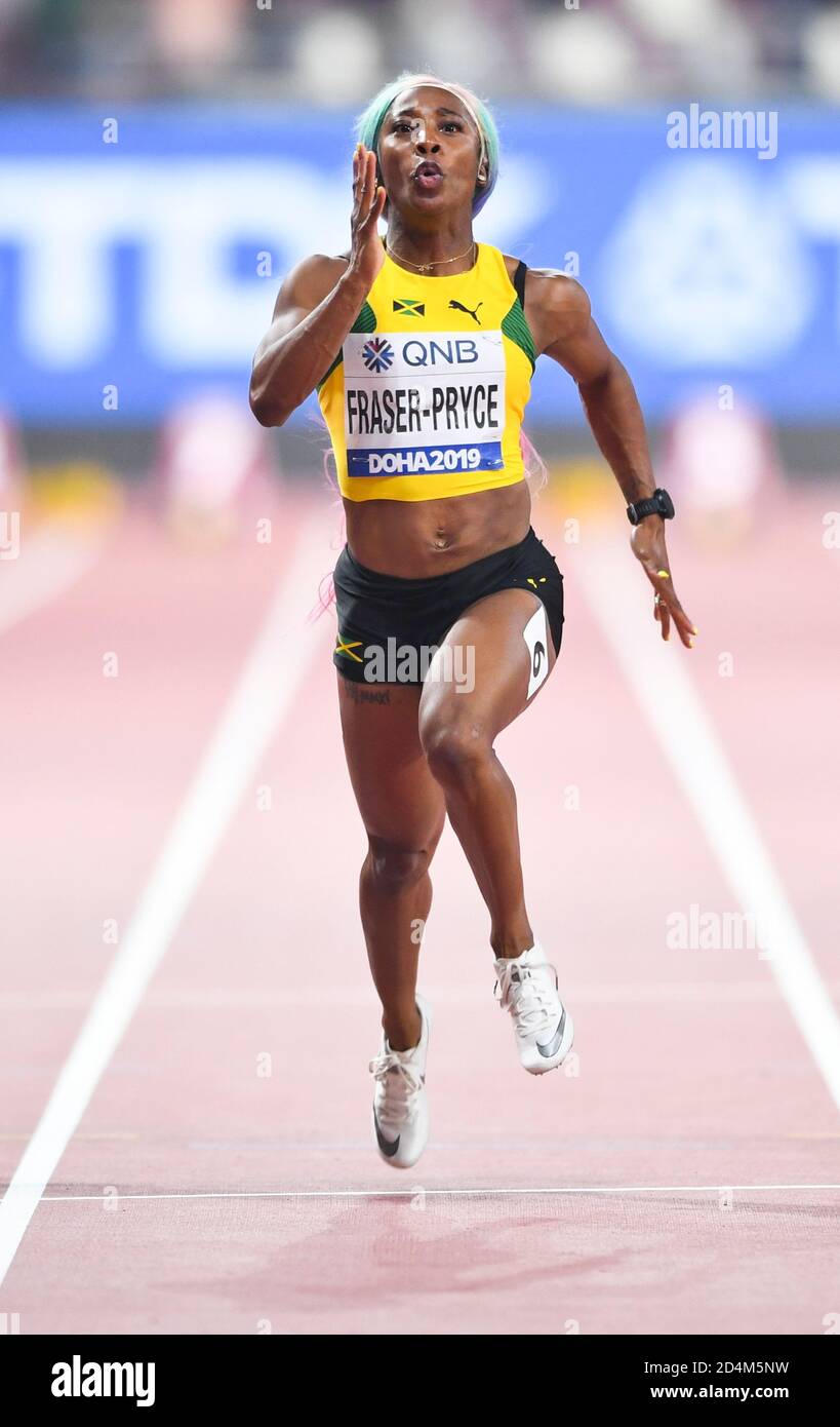 ShellyAnn FraserPryce (Jamaica). A 100 metros de la medalla de oro