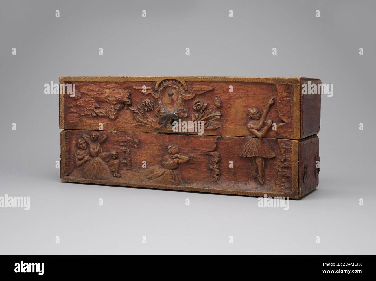 Arte del siglo XIX - Caja de madera decorada ; Fecha: 1884; Paul Gauguin; Francés; 1848 - 1903 Foto de stock