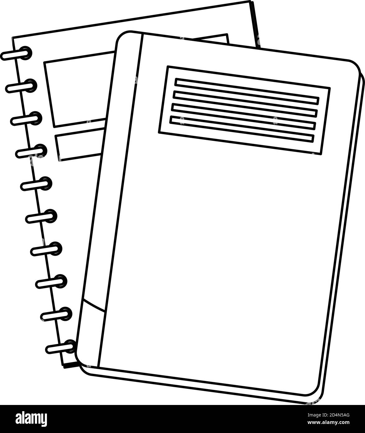 vector conjunto de cuaderno. libreta de lácteos personal de oficina.  abierto y cerrado. ilustración de dibujos animados aislados 17389223 Vector  en Vecteezy