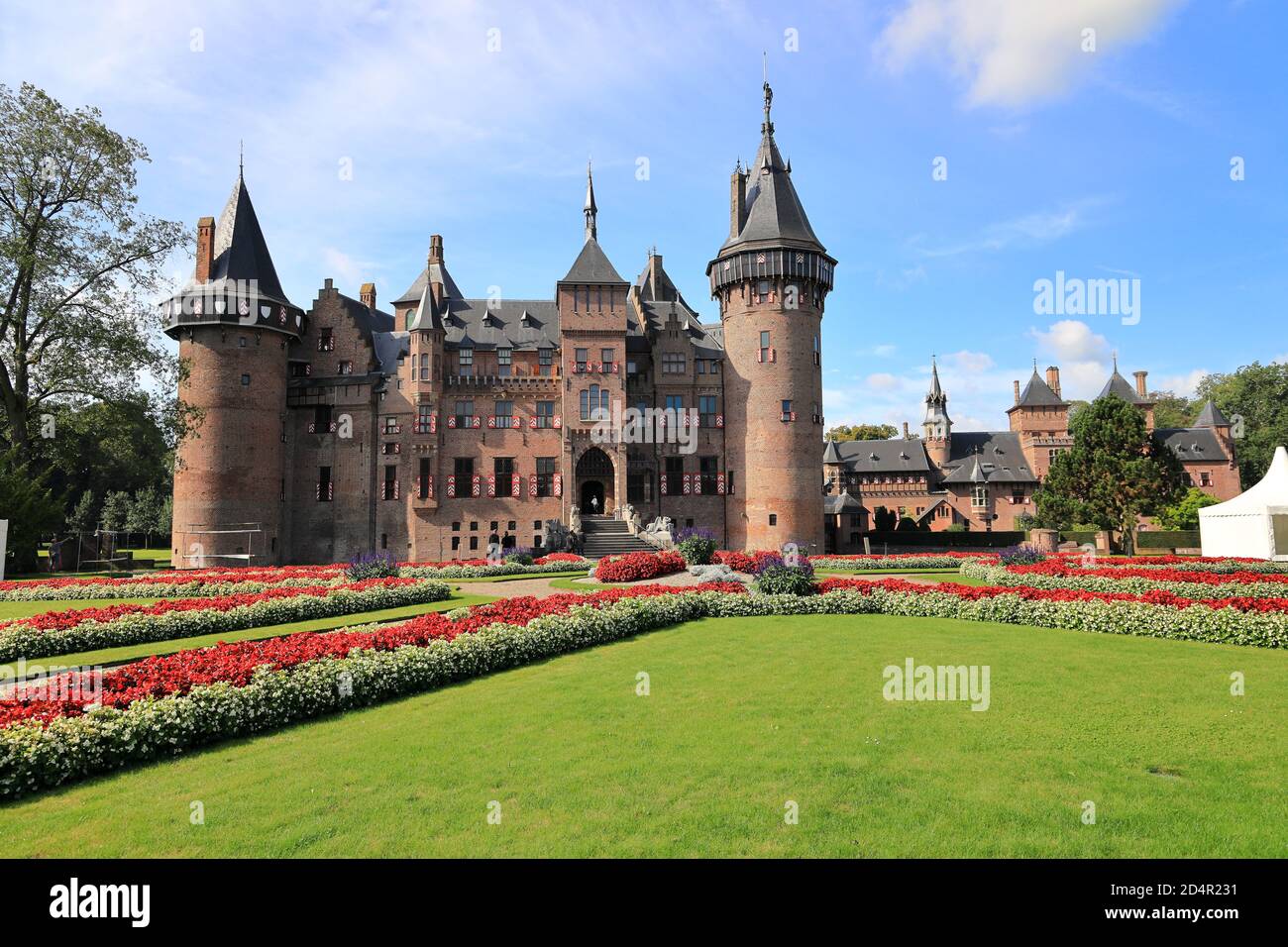 Castillo de Haar en Utrecht, países Bajos. Foto de stock