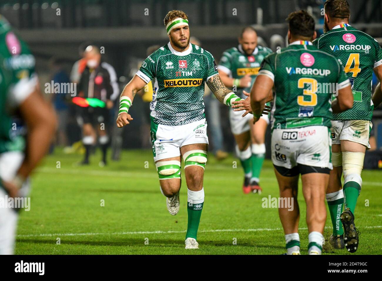 Iccolo Cannone (Treviso) durante Benetton Treviso vs Leinster Rugby, Rugby Guinness Pro 14, Treviso, Italia, 10 Oct 2020 crédito: LM/Ettore Griffoni Foto de stock