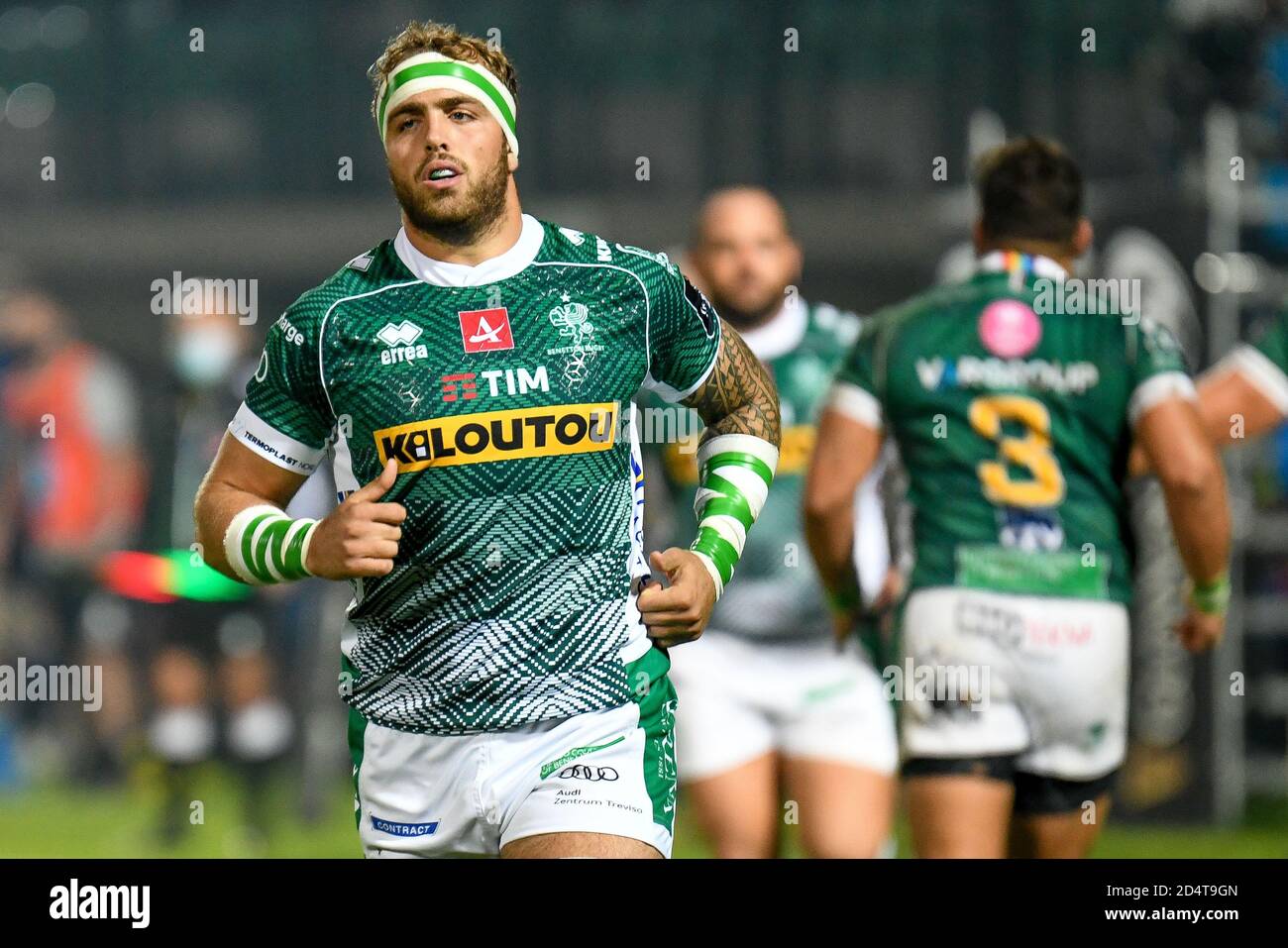 Iccolo Cannone (Treviso) durante Benetton Treviso vs Leinster Rugby, Rugby Guinness Pro 14, Treviso, Italia, 10 Oct 2020 crédito: LM/Ettore Griffoni Foto de stock