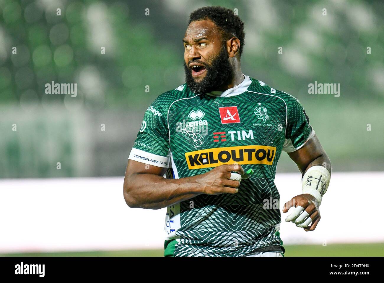 Atuva Tavuyara (Treviso) durante Benetton Treviso vs Leinster Rugby, Rugby Guinness Pro 14, Treviso, Italia, 10 Oct 2020 crédito: LM/Ettore Griffoni Foto de stock