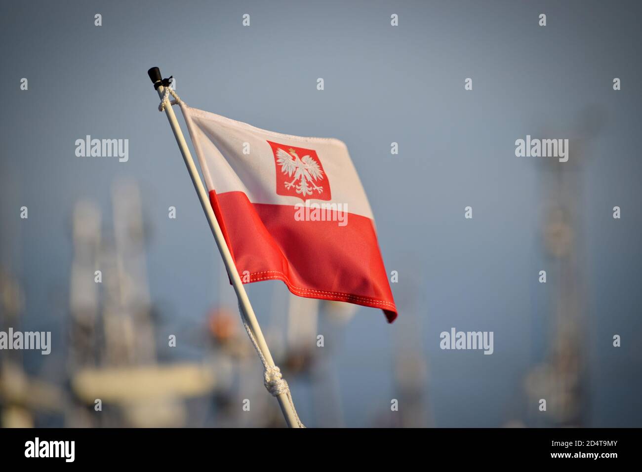 Bandera de la República de Polonia Foto de stock