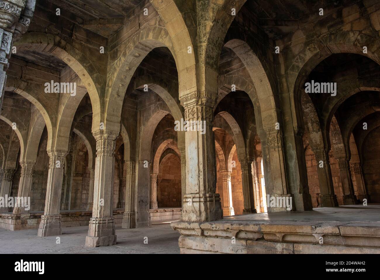 Custom House, Parque Arqueológico Champaner-Pavagadh, PATRIMONIO DE LA HUMANIDAD de la UNESCO, Gujarat, India. Foto de stock