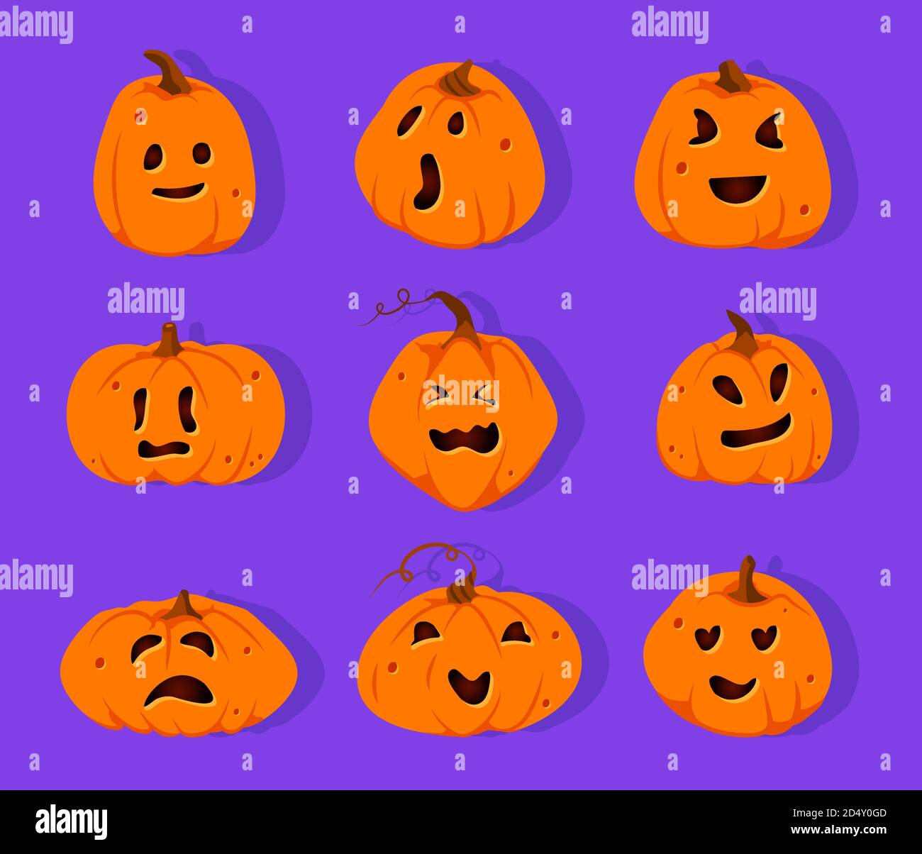 Juego de Halloween calabazas iconos de corte de papel. Diferentes formas squash con caras bonitas talladas emoción. Signo gracioso gracioso cute cortar sonrisa de calabaza. Decoración para una invitación a una fiesta Juego de Halloween calabazas iconos de corte de papel. Diferentes formas squash con caras bonitas talladas emoción. Signo gracioso gracioso cute cortar sonrisa de calabaza. Decoración para una invitación a una fiesta