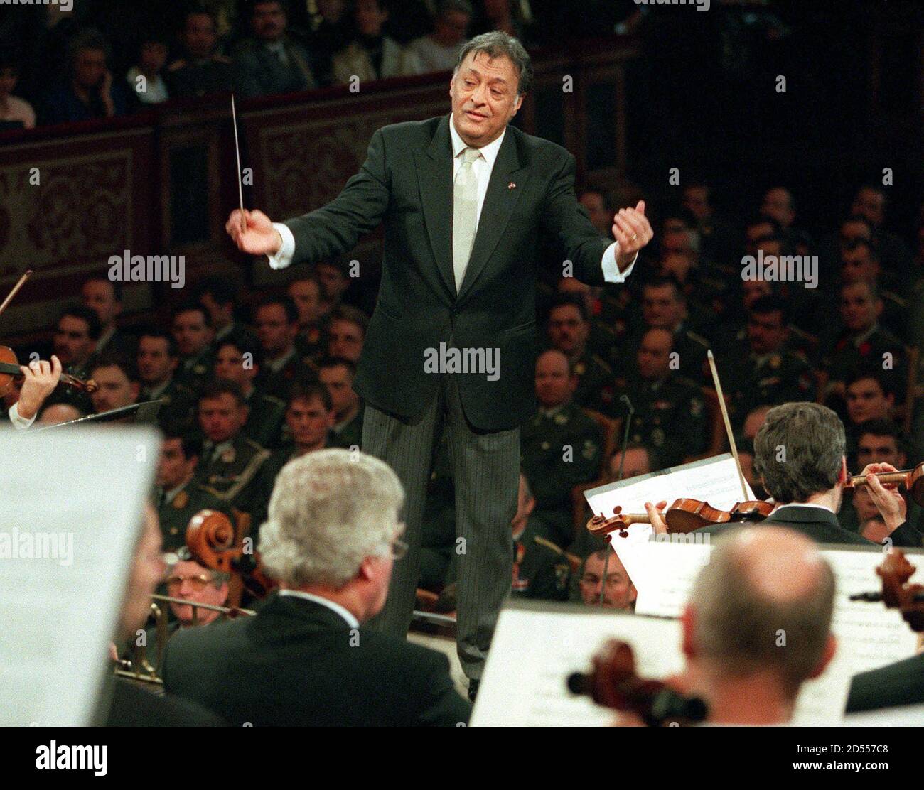 Zubin Mehta conducts the Vienna Philharmonic Orchestra during a dress rehearsal of the
