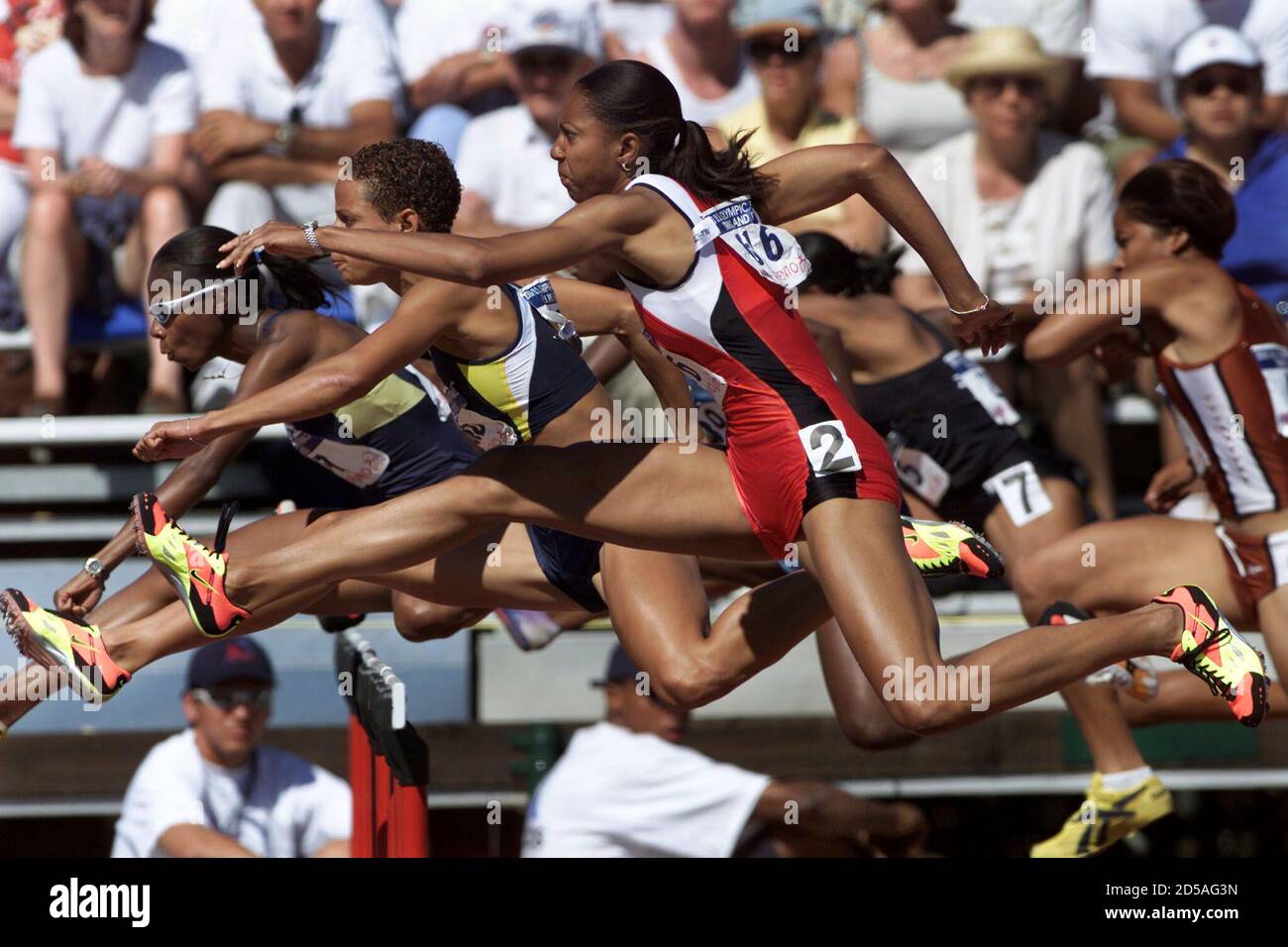 Sprinter Melissa Morrison Far Left Rear Leads The Pack Of Hurdlers While On Her Way To Winning Her Heat In The 100m Hurdles July 22 At The Us Olympic Trials In Sacramento Joanna