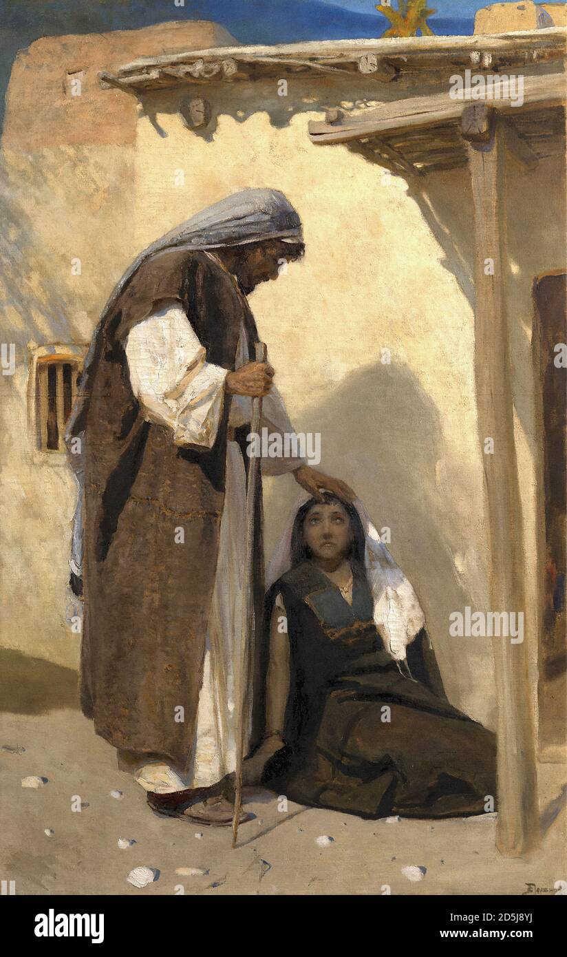 Polenov Vasiliy - Jesucristo con María Magdalena - Ruso Escuela - siglo XIX Foto de stock