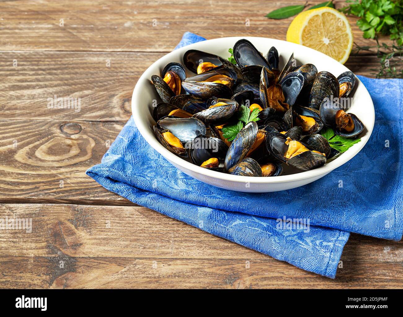 Mejillones frescos y deliciosos