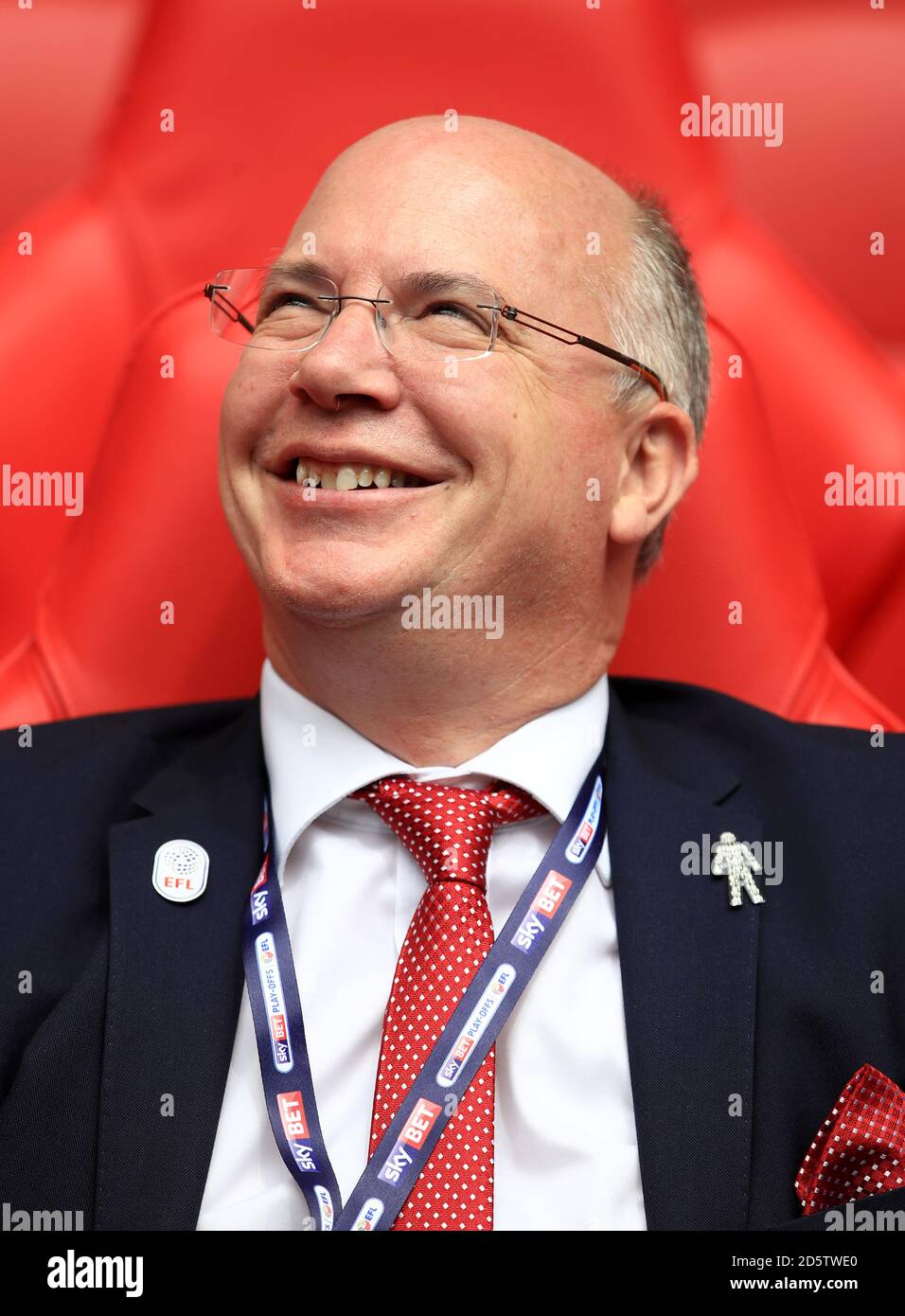 Shaun Harvey, director ejecutivo de la Liga de Fútbol inglesa, antes de la coincidencia Foto de stock