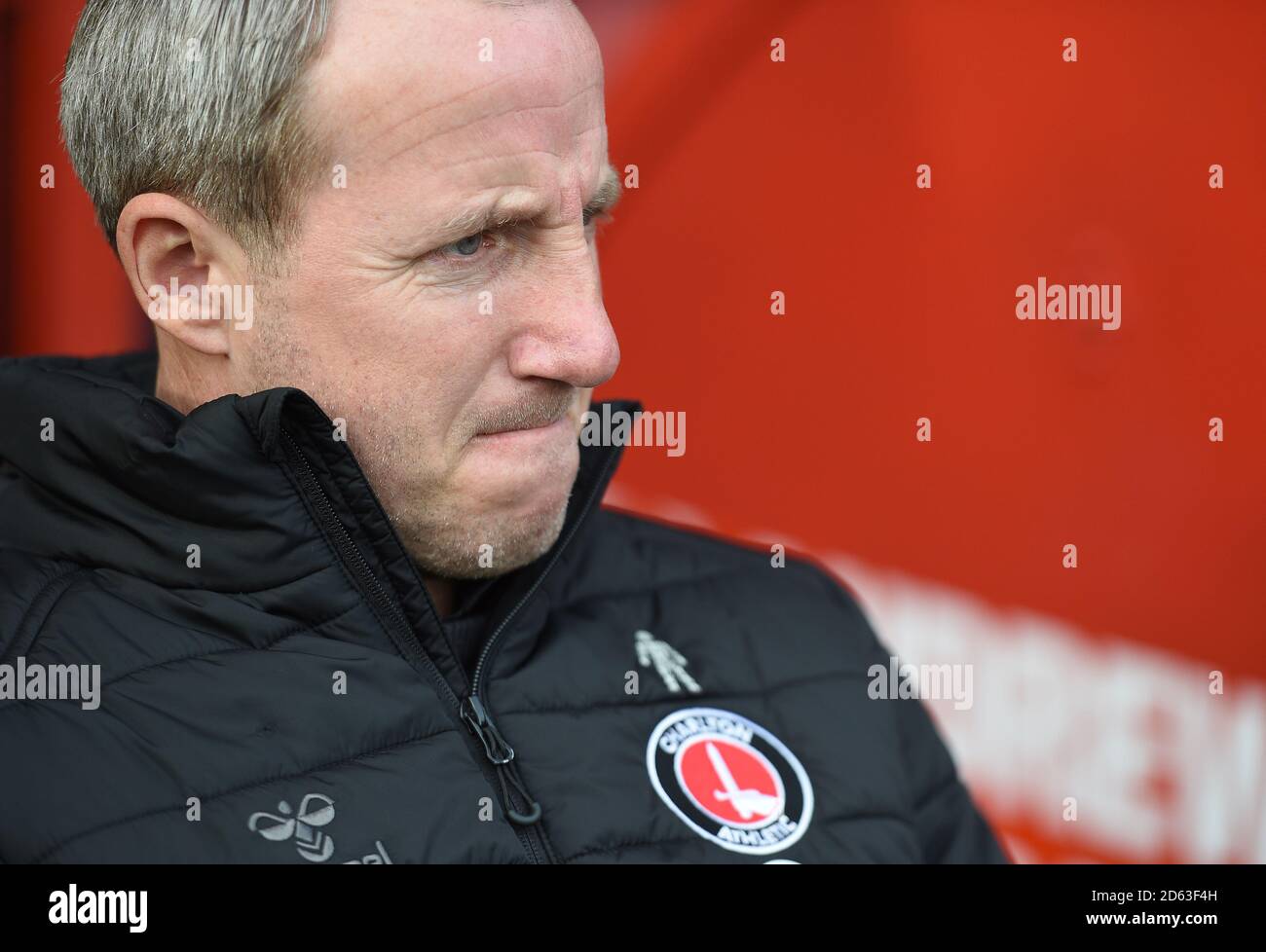 Charlton Athletic manager Lee Bowyer Foto de stock