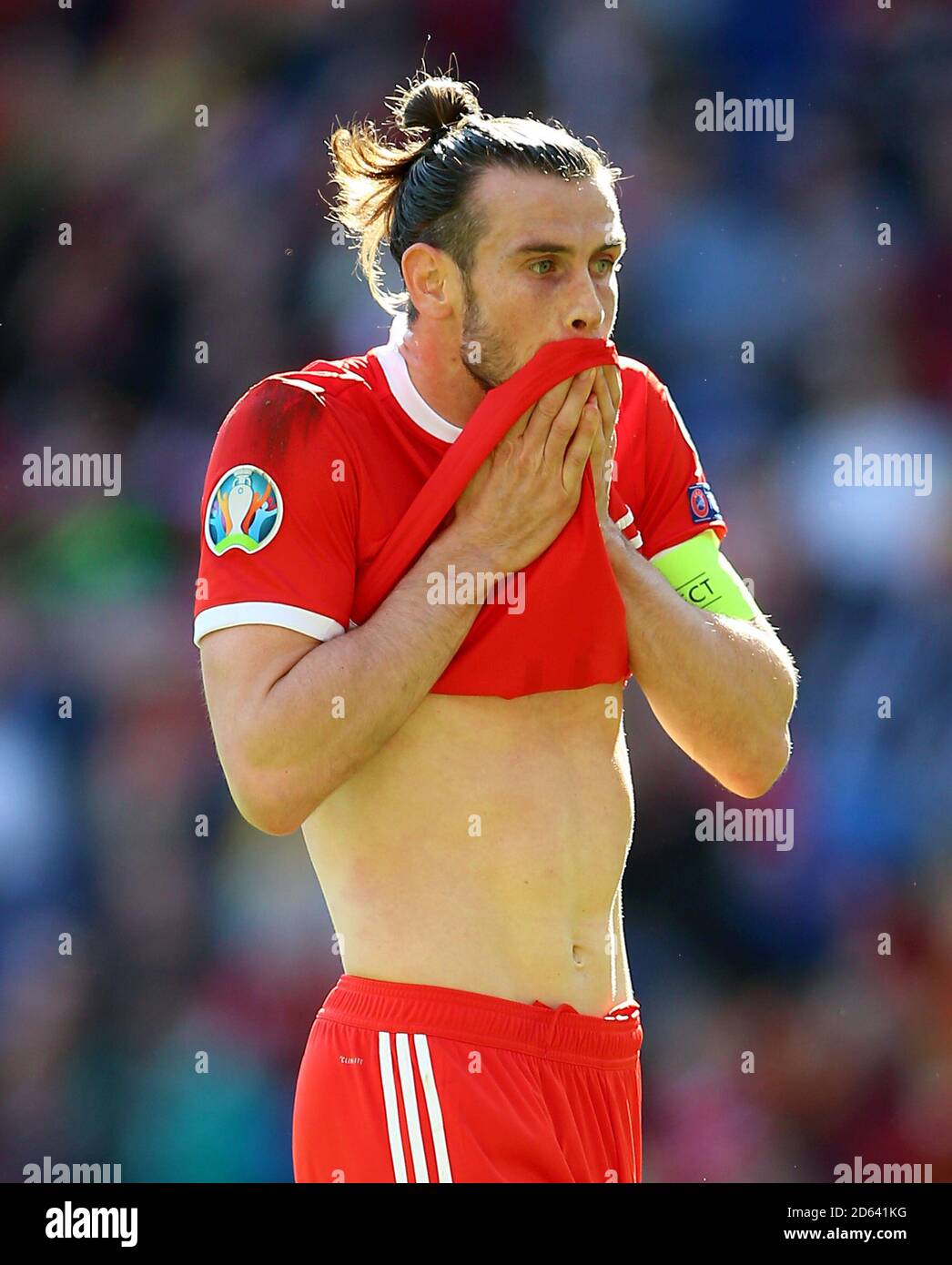 Gareth Bale de Gales reacciona Foto de stock