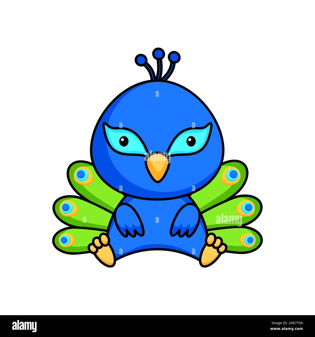 Lindo icono de pavo real de negocios sobre fondo blanco. Mascota dibujos  animados animal diseño de personaje de álbum, álbum de recortes, tarjeta de  felicitación, invitación, volante, pegatina Imagen Vector de stock -