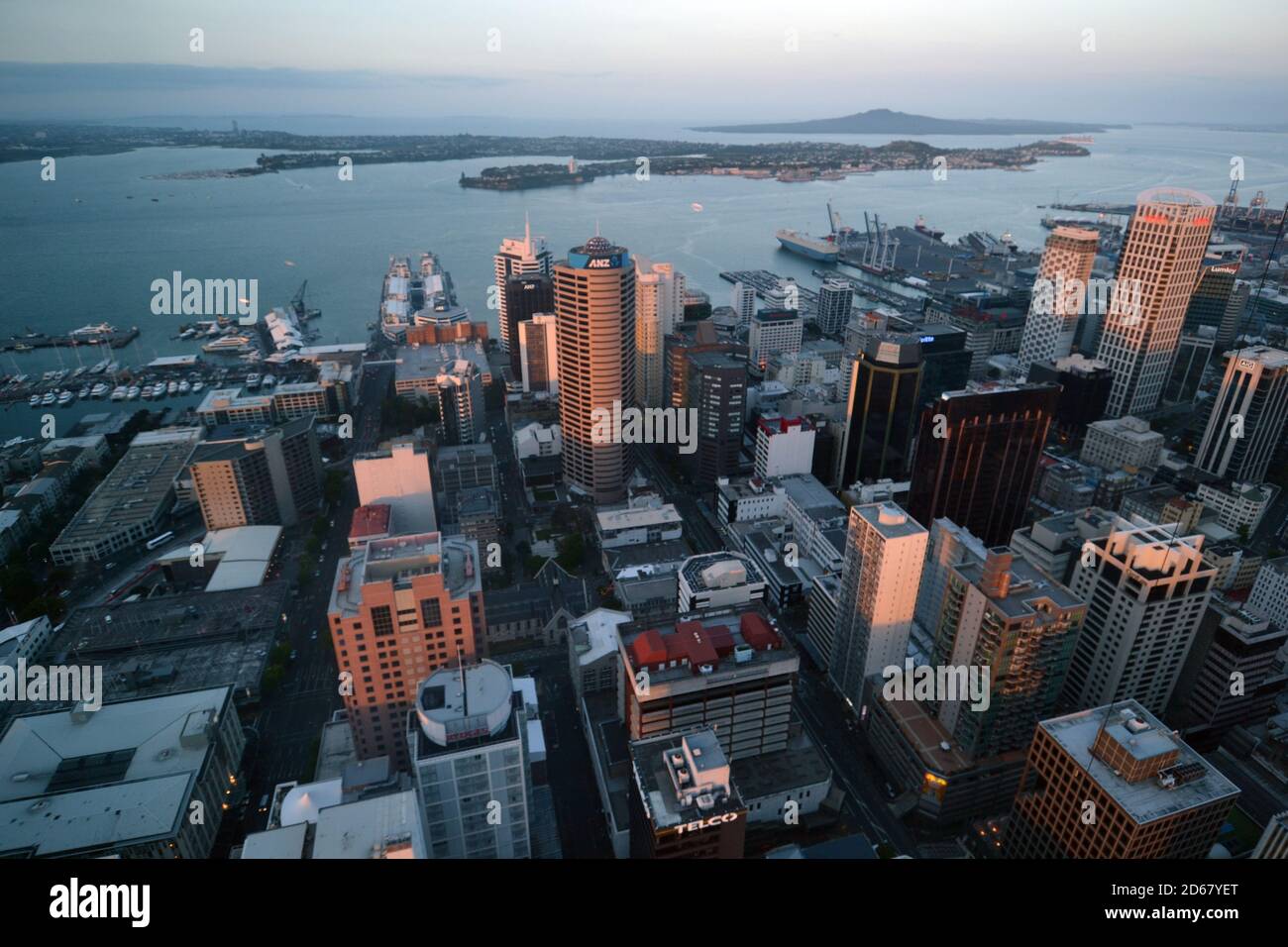 Vista aérea de Auckland, Nueva Zelanda Foto de stock