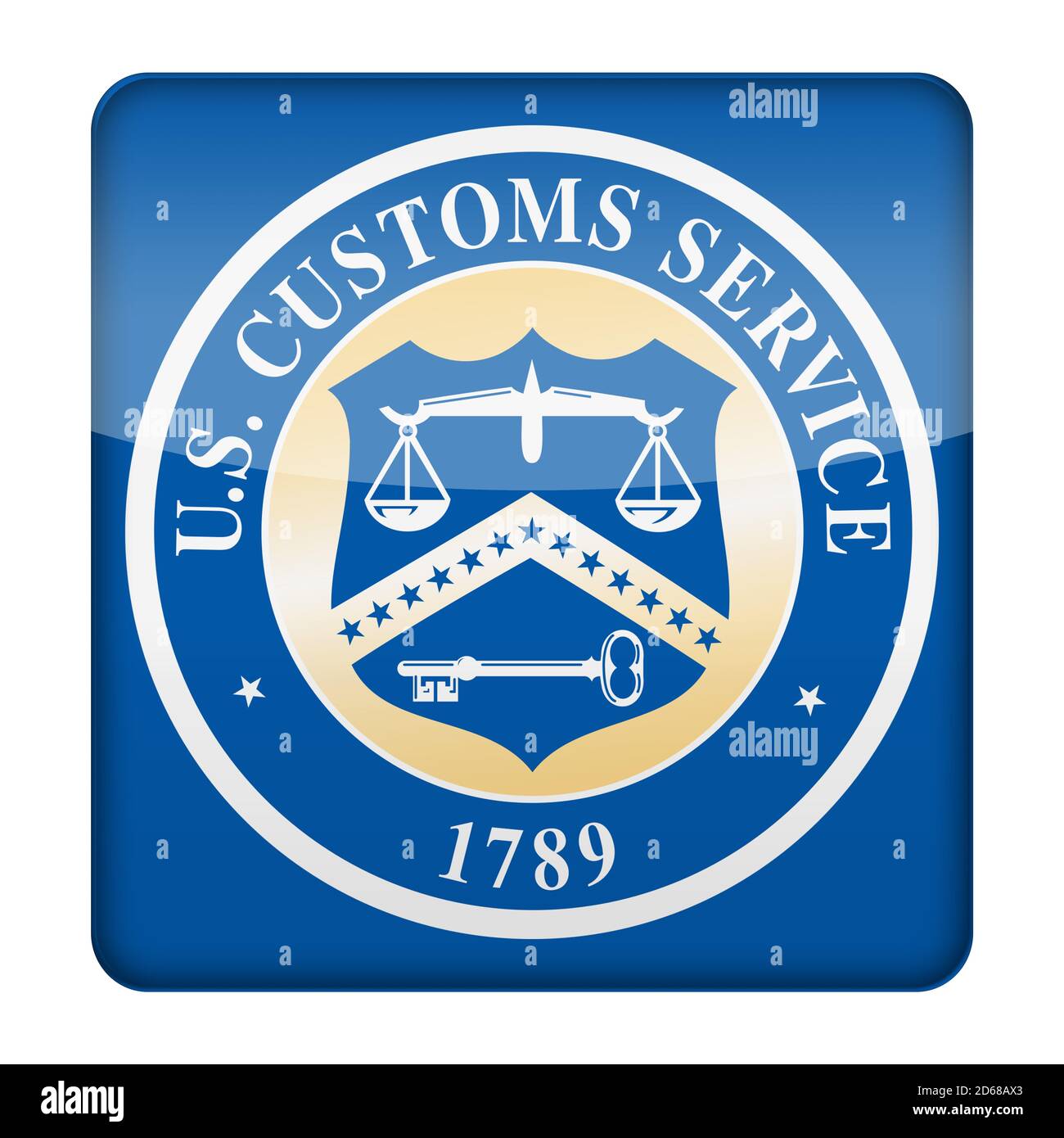 Logotipo del Servicio de Aduanas de los Estados Unidos Foto de stock