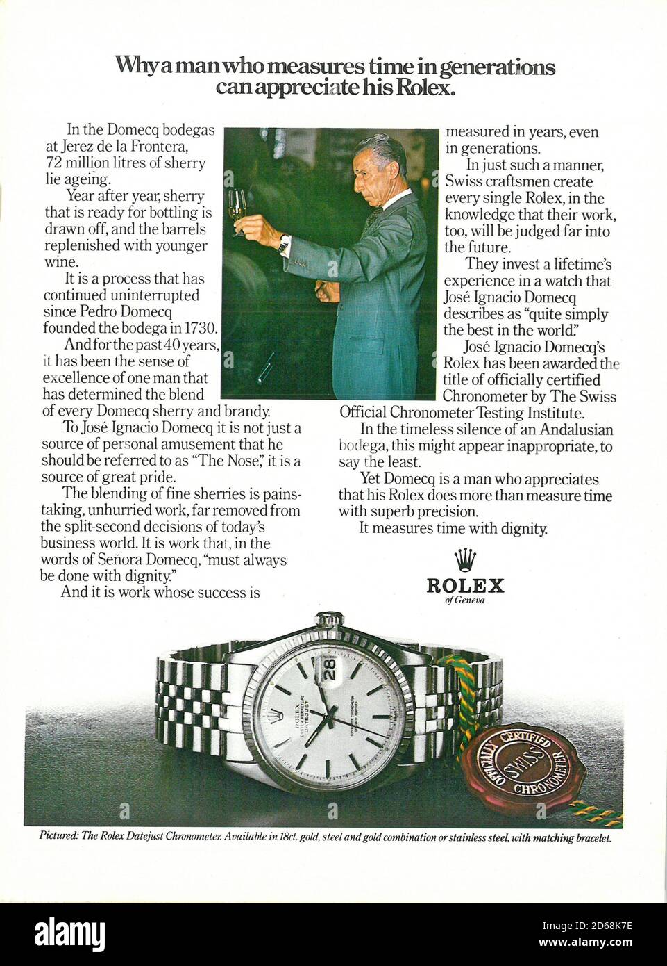 Anuncio de papel anuncio de Rolex reloj suizo hecho Rolex Oyster día fecha  gmt cronómetro maestro ajuste de fecha Fotografía de stock - Alamy